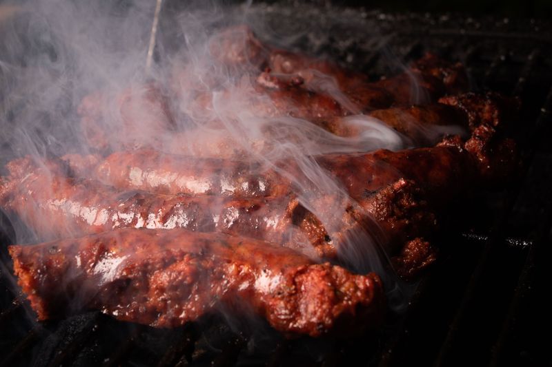 Hot Italian Sausage pressed hoagie